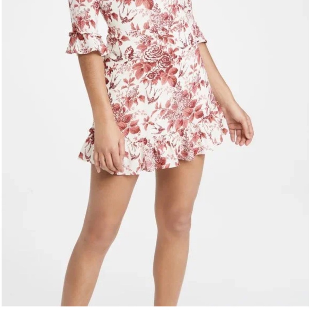 Reformation Red Floral Mini Dress - Picture 5 of 8